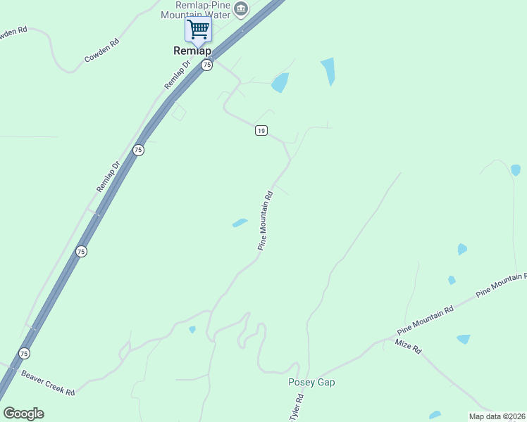 map of restaurants, bars, coffee shops, grocery stores, and more near 690 Pine Mountain Road in Remlap