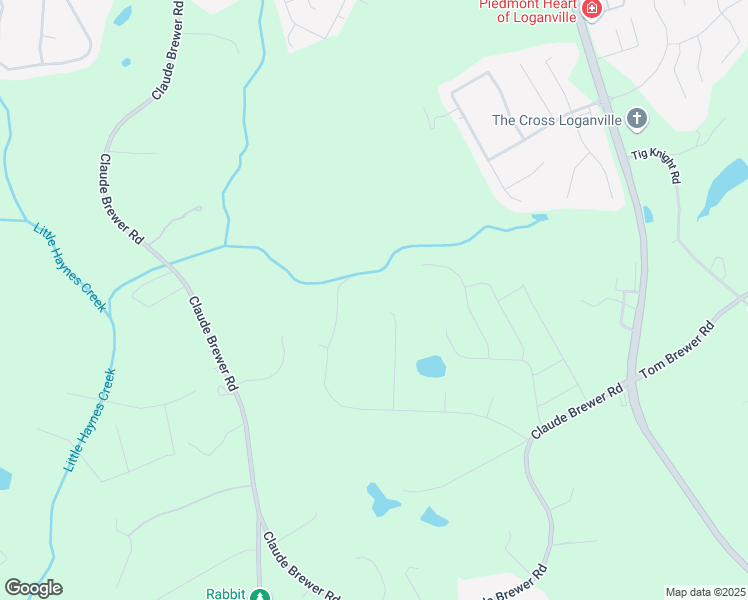 map of restaurants, bars, coffee shops, grocery stores, and more near 3725 Lochview Drive in Loganville