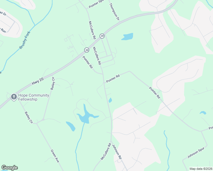 map of restaurants, bars, coffee shops, grocery stores, and more near 3910 Pointer Road in Loganville