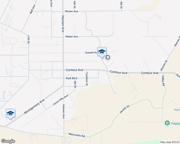 map of restaurants, bars, coffee shops, grocery stores, and more near 31512 Park Boulevard in Nuevo