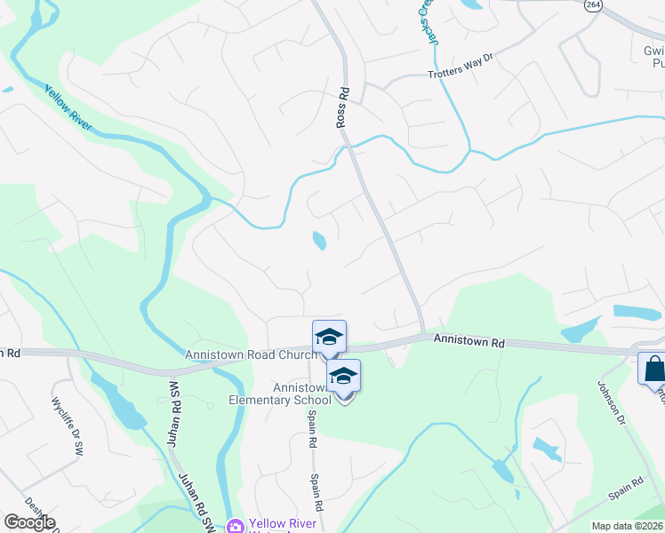 map of restaurants, bars, coffee shops, grocery stores, and more near 4476 Old Country Way Southwest in Snellville