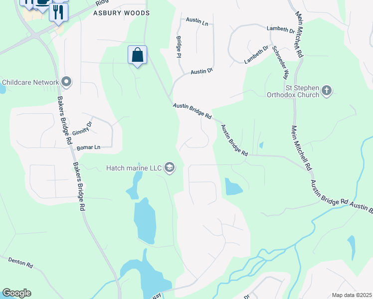 map of restaurants, bars, coffee shops, grocery stores, and more near 275 Bridgemill Drive in Douglasville