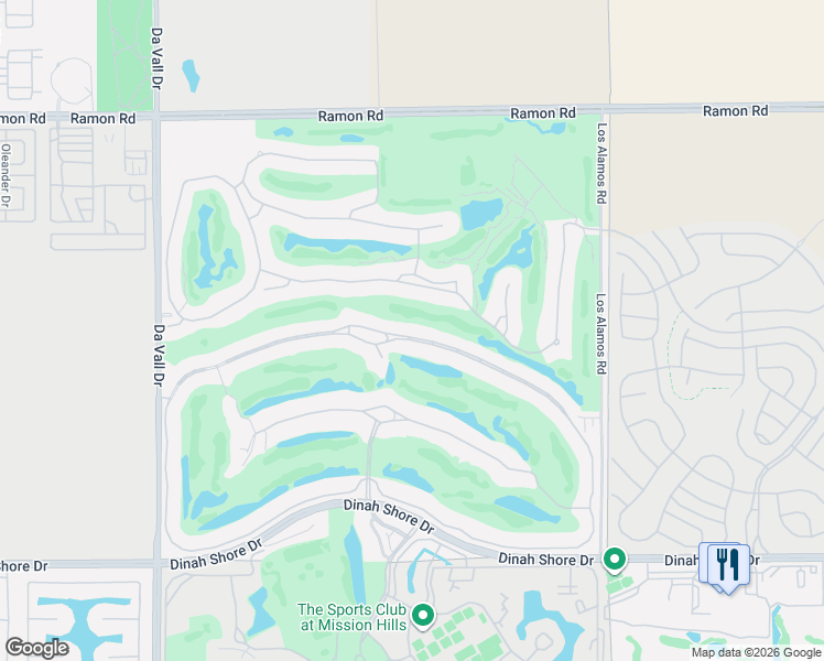 map of restaurants, bars, coffee shops, grocery stores, and more near 240 Loch Lomond Road in Rancho Mirage