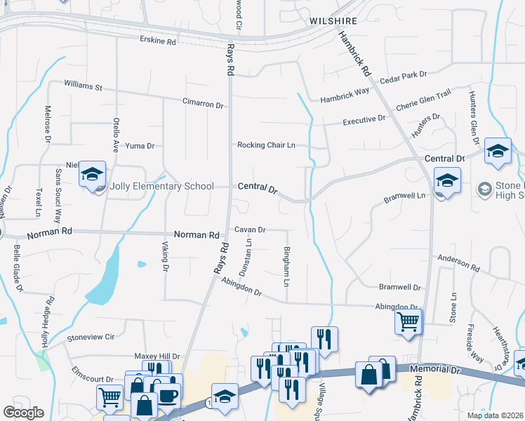 map of restaurants, bars, coffee shops, grocery stores, and more near 4228 Cavan Drive in Stone Mountain