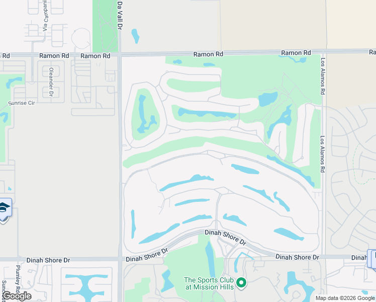 map of restaurants, bars, coffee shops, grocery stores, and more near 285 Loch Lomond Road in Rancho Mirage