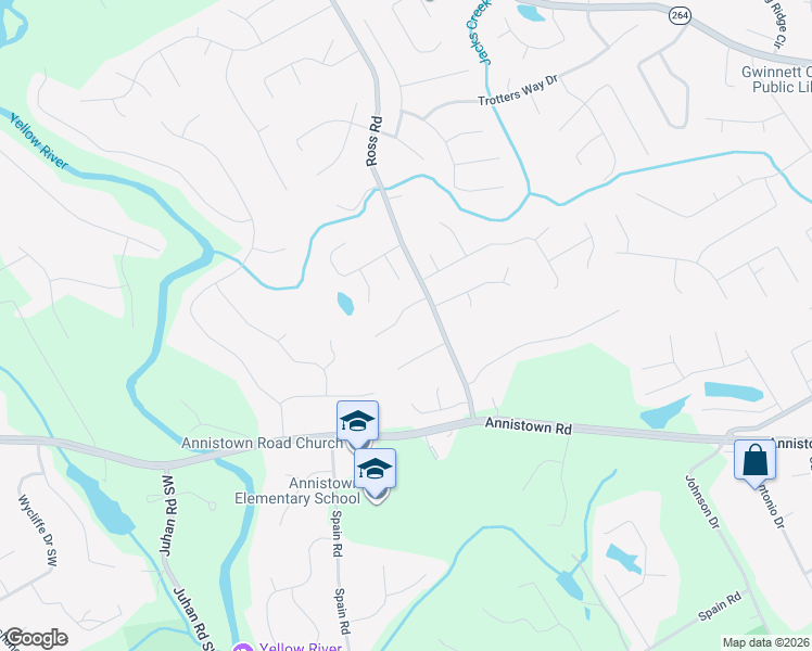 map of restaurants, bars, coffee shops, grocery stores, and more near 4436 Old Country Way Southwest in Snellville