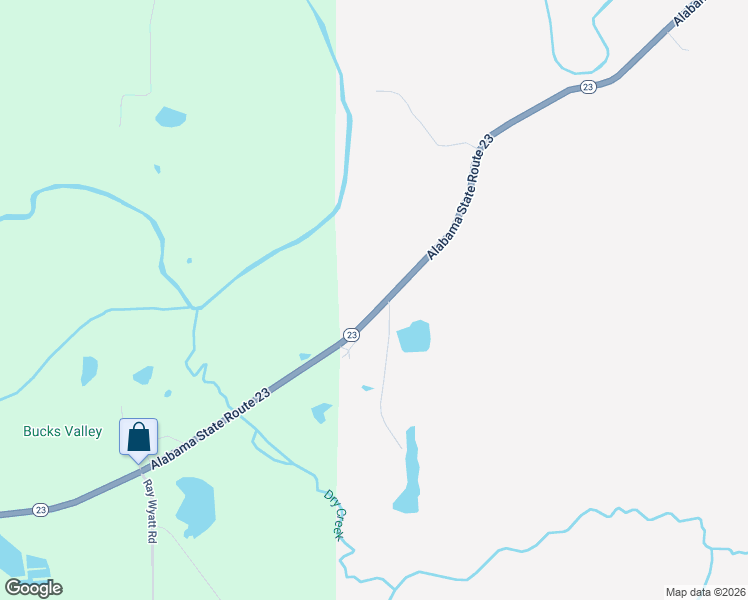 map of restaurants, bars, coffee shops, grocery stores, and more near 9045 Alabama 23 in Ashville
