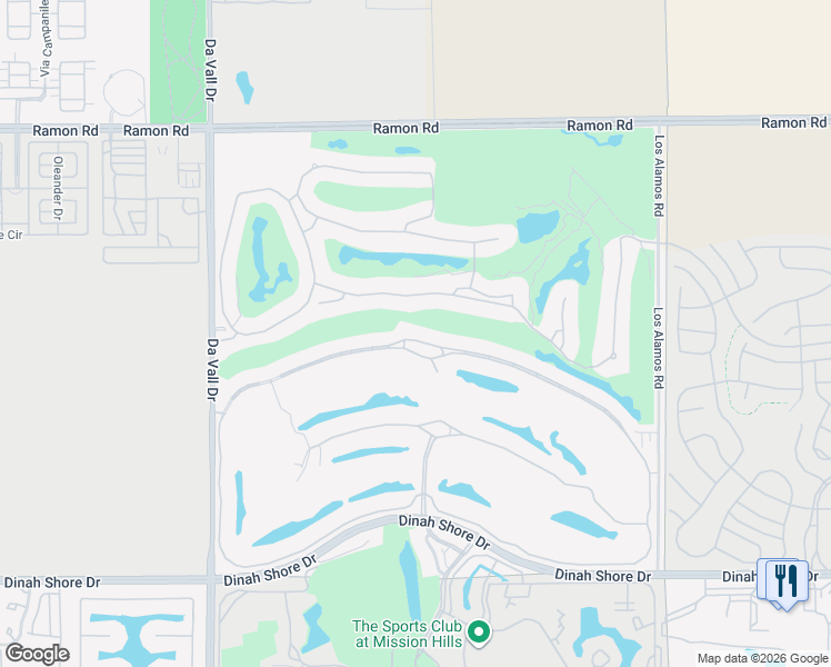 map of restaurants, bars, coffee shops, grocery stores, and more near 269 Loch Lomond Road in Rancho Mirage