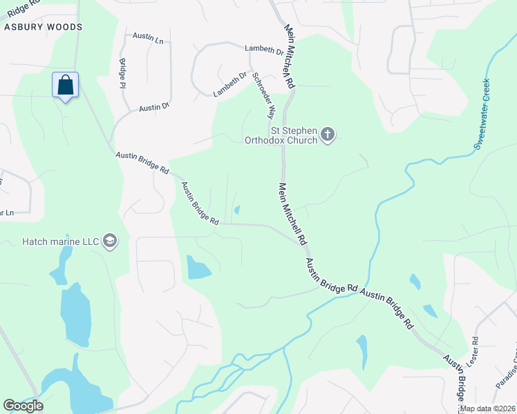map of restaurants, bars, coffee shops, grocery stores, and more near 1240 Mein Mitchell Road in Hiram