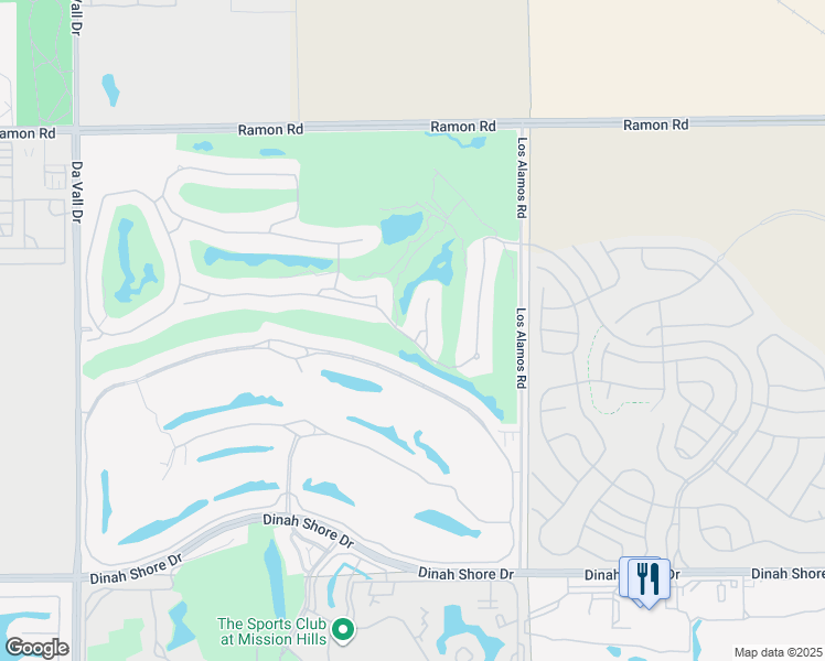 map of restaurants, bars, coffee shops, grocery stores, and more near 15 Vía Verde in Rancho Mirage