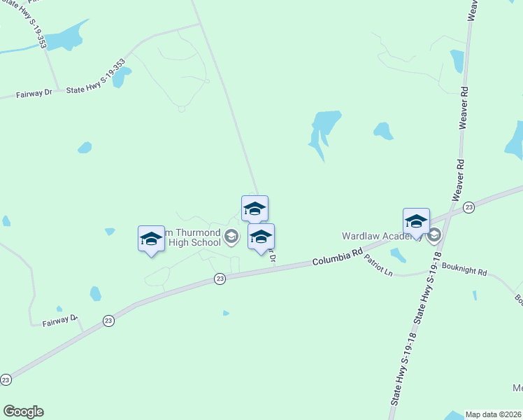 map of restaurants, bars, coffee shops, grocery stores, and more near 31 State Highway S-19-175 in Edgefield