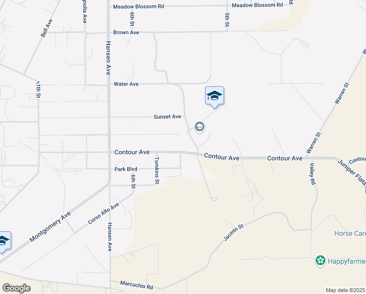 map of restaurants, bars, coffee shops, grocery stores, and more near 21220 Maurice Street in Nuevo