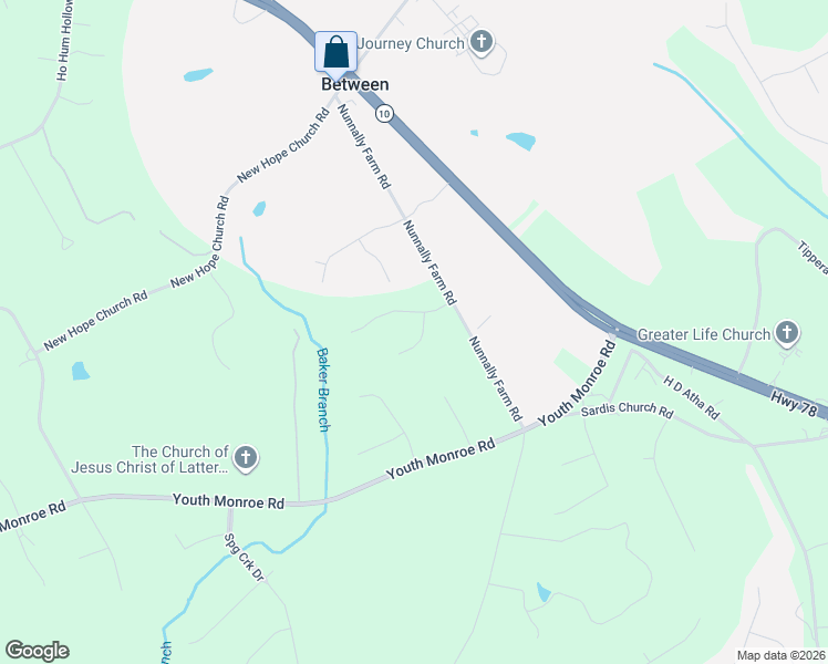 map of restaurants, bars, coffee shops, grocery stores, and more near 415 Wilmington Way in Monroe