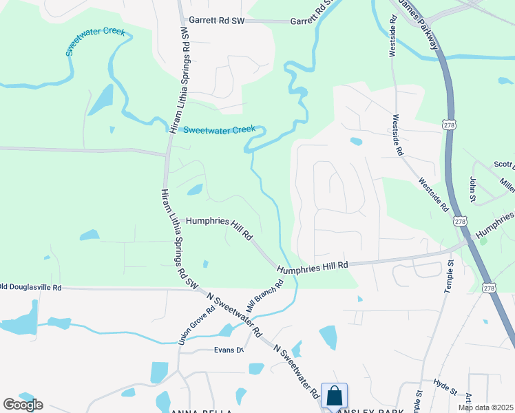 map of restaurants, bars, coffee shops, grocery stores, and more near 3265 Brookfield Drive Southwest in Austell