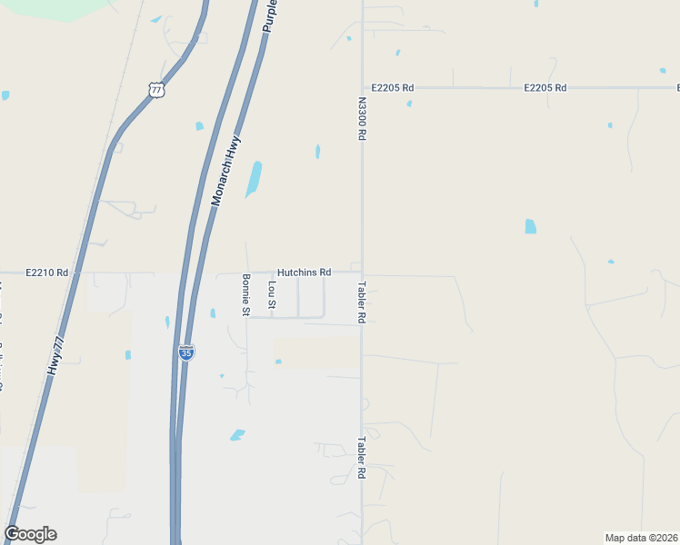 map of restaurants, bars, coffee shops, grocery stores, and more near Hutchins Road in Thackerville