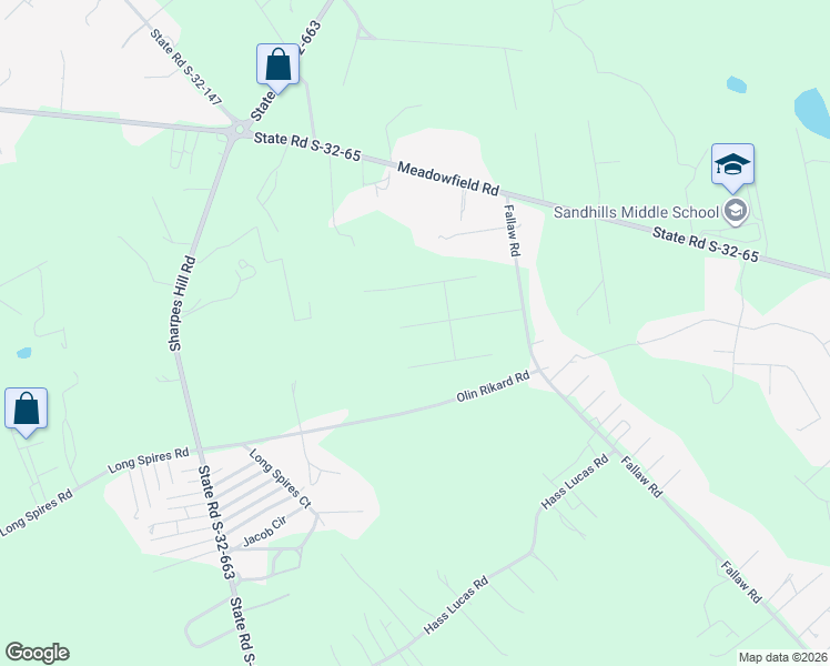 map of restaurants, bars, coffee shops, grocery stores, and more near King Buck Drive in Gaston