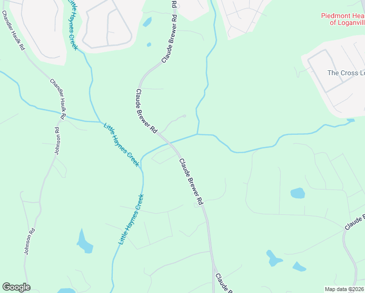 map of restaurants, bars, coffee shops, grocery stores, and more near 3415 Claude Brewer Road in Loganville