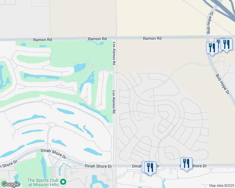 map of restaurants, bars, coffee shops, grocery stores, and more near 82 Cork Tree in Rancho Mirage
