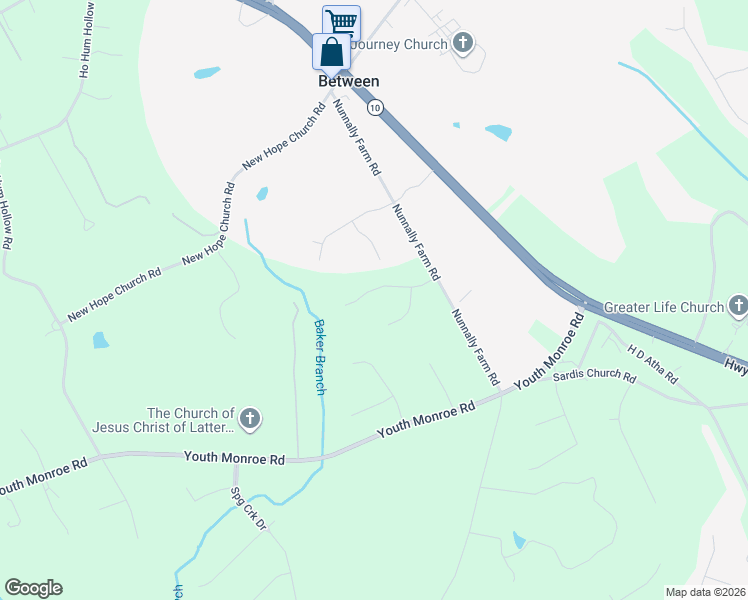 map of restaurants, bars, coffee shops, grocery stores, and more near 210 Richmond Hill Road in Monroe