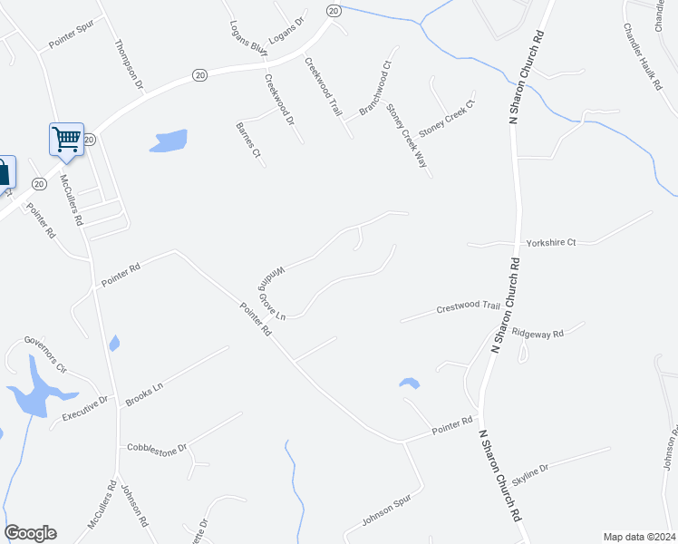 map of restaurants, bars, coffee shops, grocery stores, and more near 781 Winding Grove Lane in Loganville