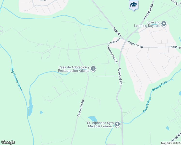 map of restaurants, bars, coffee shops, grocery stores, and more near 2250 Rosewood Mill Court in Loganville