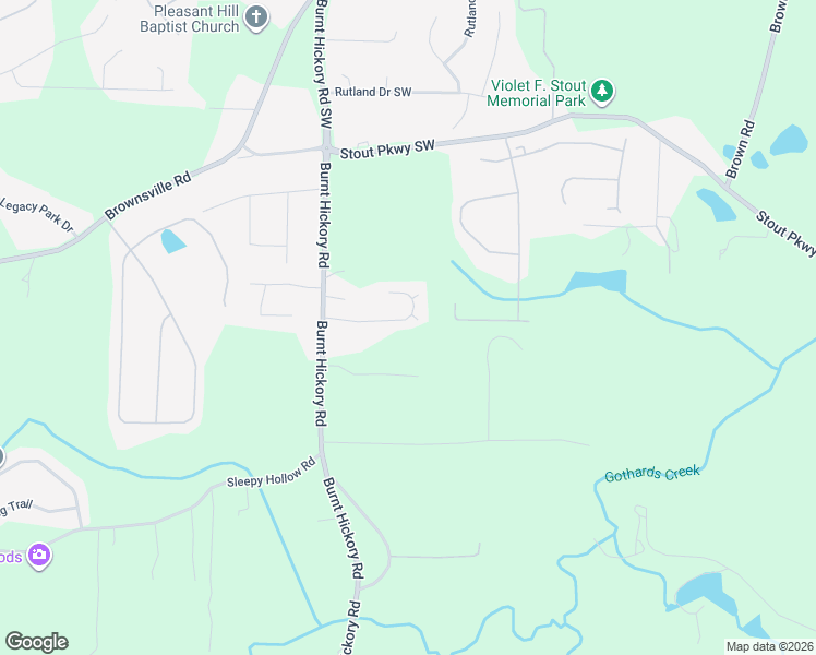 map of restaurants, bars, coffee shops, grocery stores, and more near 5727 Graceland Drive Southwest in Powder Springs