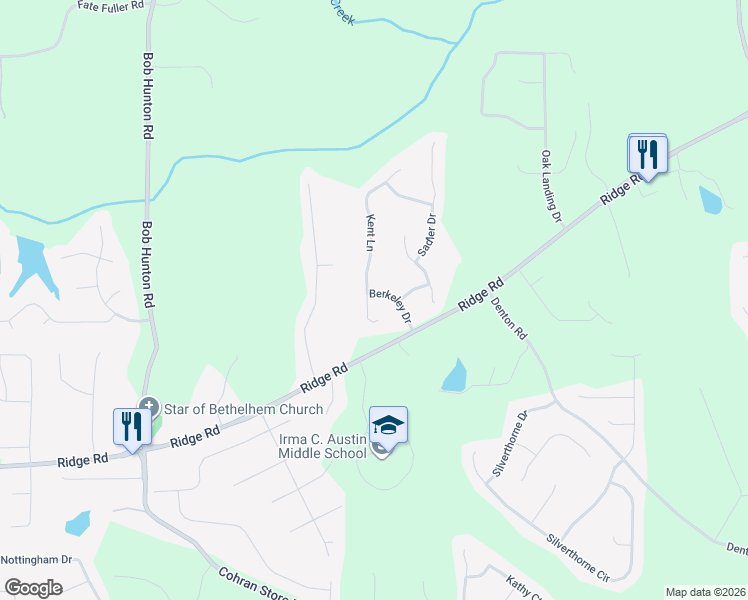 map of restaurants, bars, coffee shops, grocery stores, and more near 153 Berkeley Drive in Douglasville