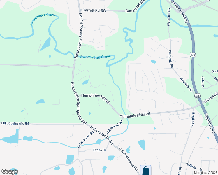 map of restaurants, bars, coffee shops, grocery stores, and more near 3265 Brookfield Drive Southwest in Austell