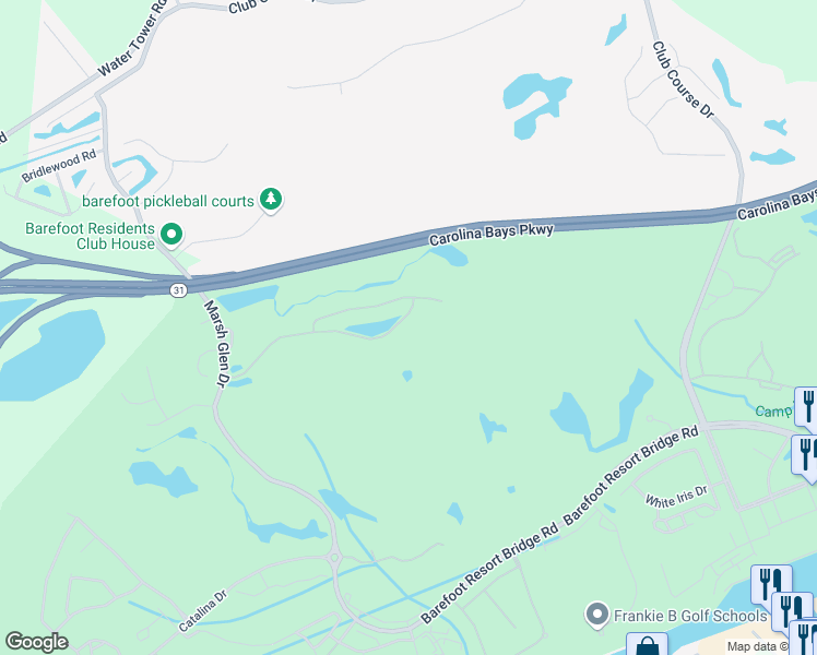 map of restaurants, bars, coffee shops, grocery stores, and more near 5406 Leatherleaf Drive in Longs