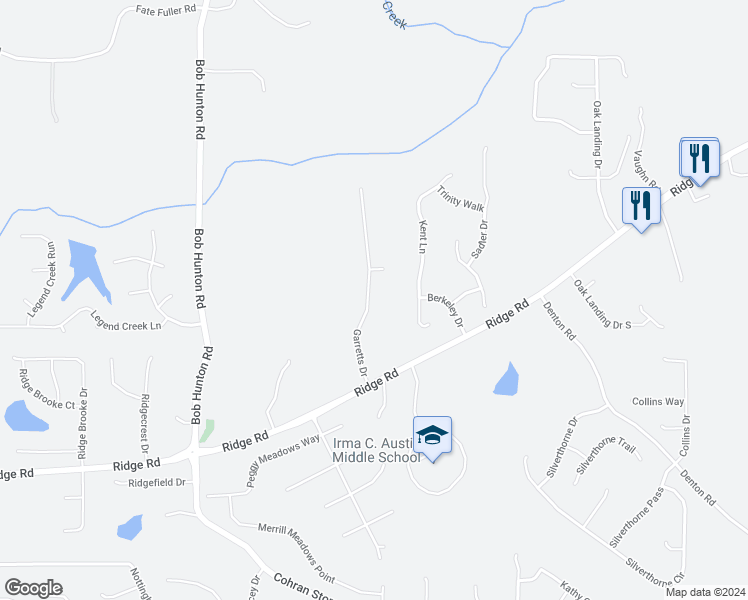 map of restaurants, bars, coffee shops, grocery stores, and more near 222 Garretts Drive in Douglasville
