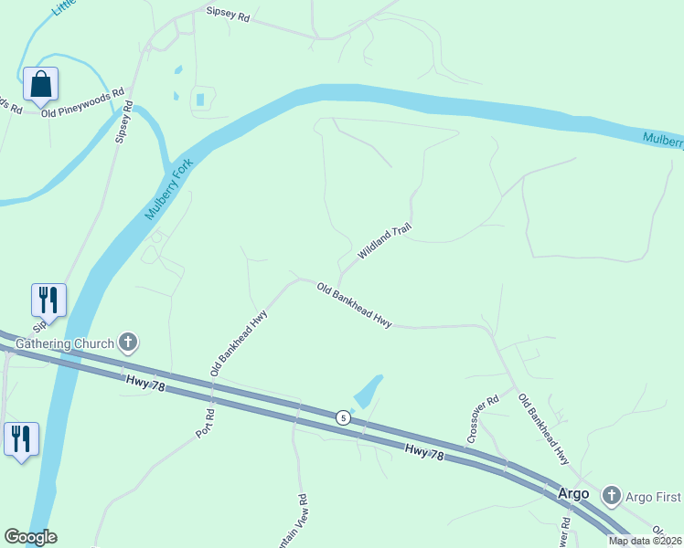 map of restaurants, bars, coffee shops, grocery stores, and more near 236 Wildland Trail in Cordova