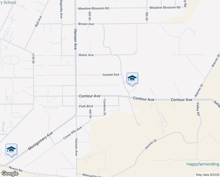 map of restaurants, bars, coffee shops, grocery stores, and more near 31533 Electric Avenue in Nuevo