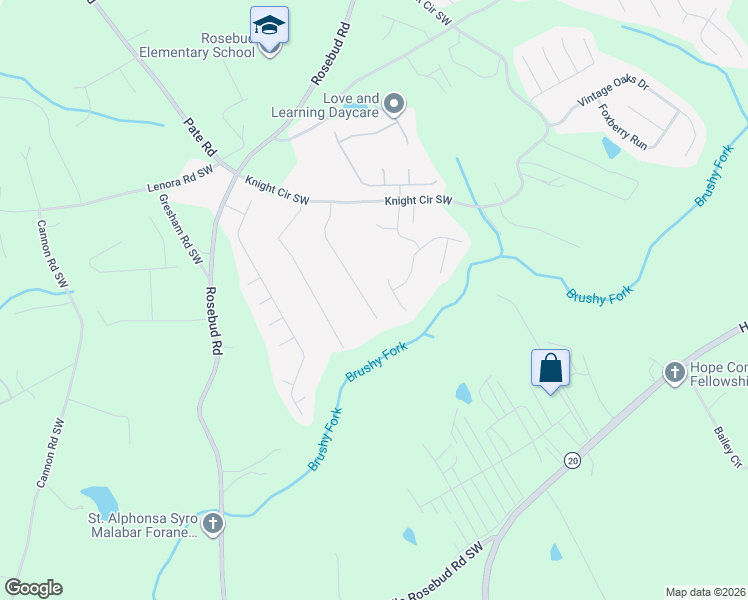 map of restaurants, bars, coffee shops, grocery stores, and more near 4395 Lexington Ridge Drive in Loganville