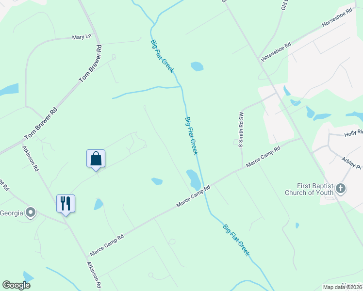 map of restaurants, bars, coffee shops, grocery stores, and more near 3331 Marce Camp Road in Loganville