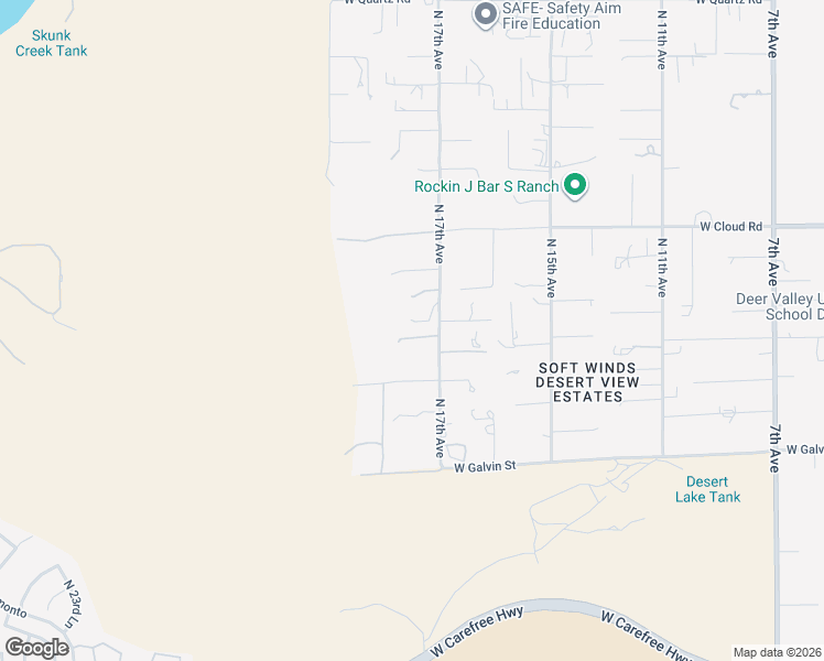 map of restaurants, bars, coffee shops, grocery stores, and more near 35820 N 17th Ave in Phoenix