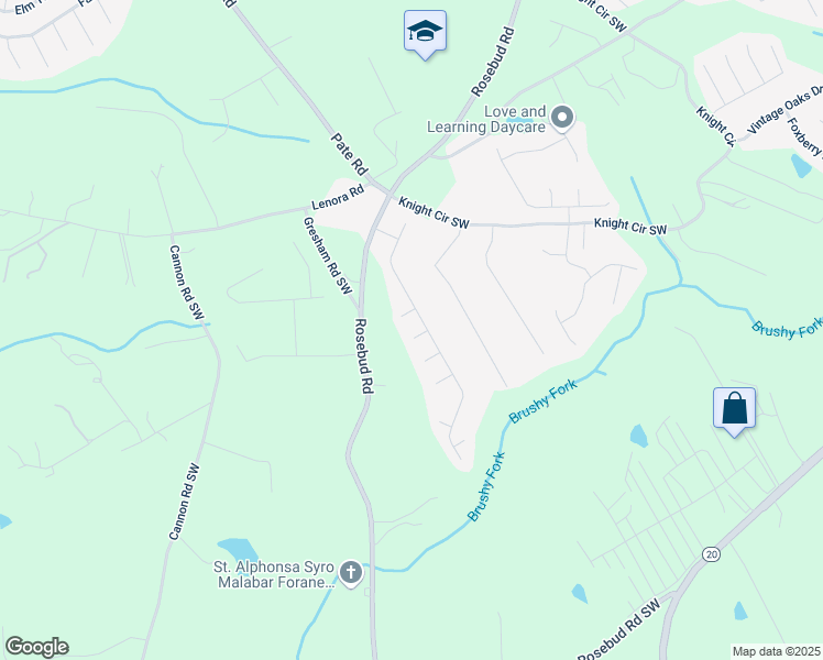 map of restaurants, bars, coffee shops, grocery stores, and more near 1981 Hidden Ivy Fork in Loganville