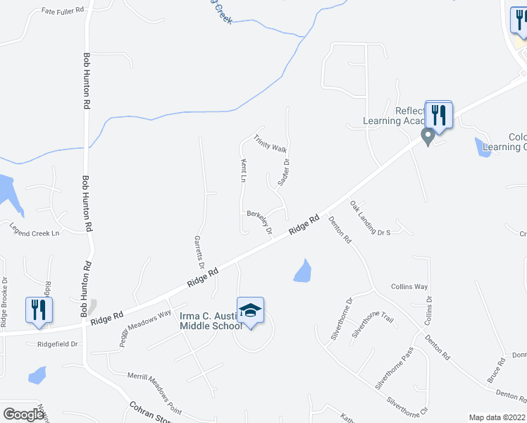 map of restaurants, bars, coffee shops, grocery stores, and more near 23 Kenley Lane in Douglasville