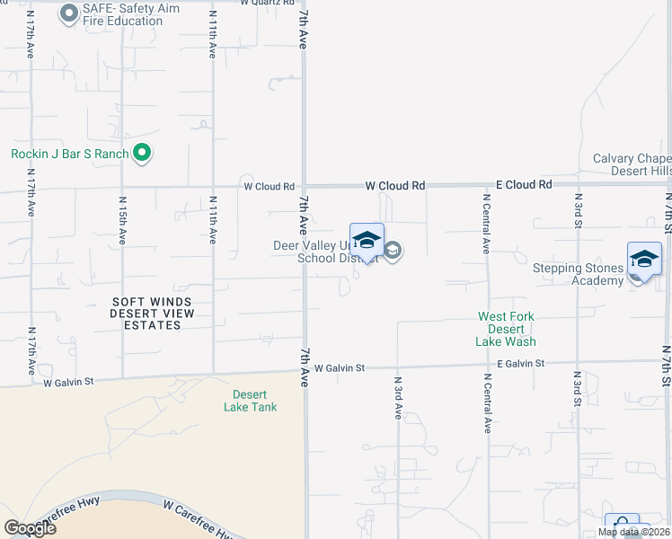 map of restaurants, bars, coffee shops, grocery stores, and more near 608 West Restin Road in Phoenix
