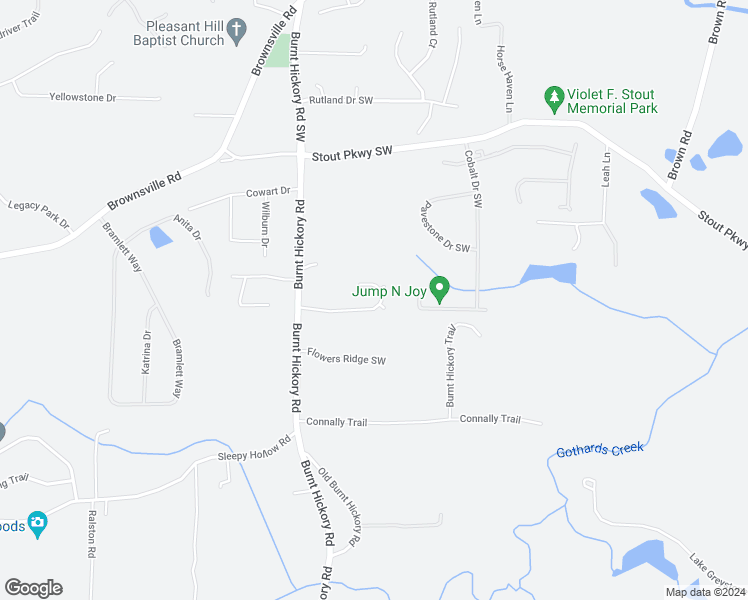 map of restaurants, bars, coffee shops, grocery stores, and more near 5718 Graceland Drive Southwest in Powder Springs