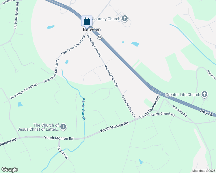 map of restaurants, bars, coffee shops, grocery stores, and more near 415 Wilmington Way in Monroe