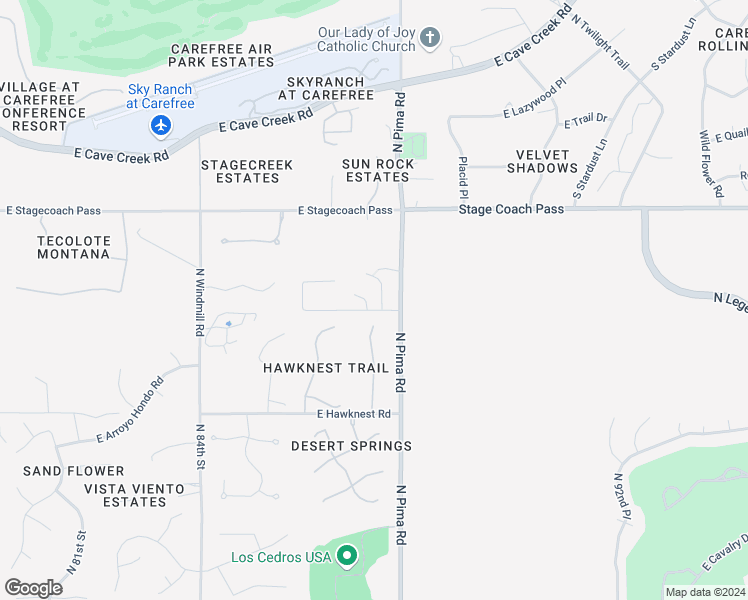map of restaurants, bars, coffee shops, grocery stores, and more near 35670 North 87th Place in Scottsdale