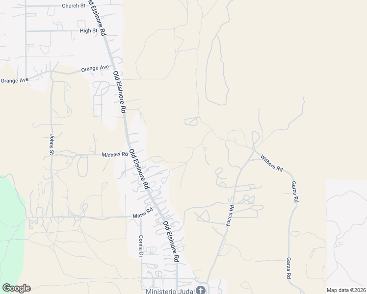 map of restaurants, bars, coffee shops, grocery stores, and more near 22300 O'Ferrall Drive in Perris