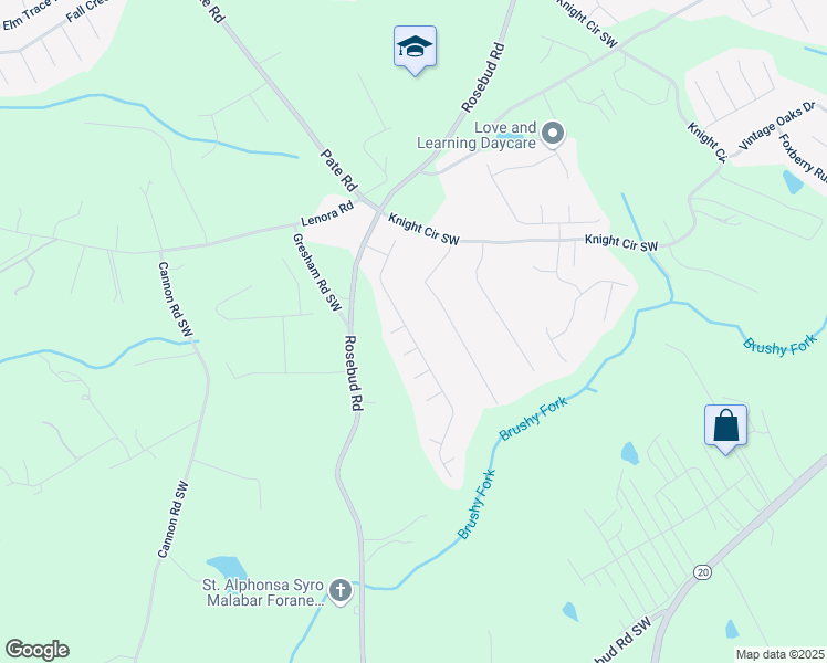 map of restaurants, bars, coffee shops, grocery stores, and more near 4450 Ivy Fork Drive in Loganville