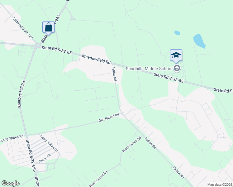 map of restaurants, bars, coffee shops, grocery stores, and more near 205 Fallaw Road in Gaston