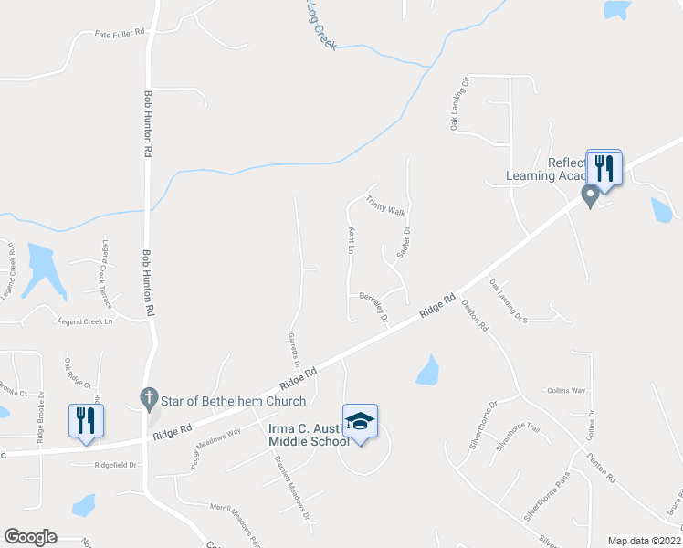 map of restaurants, bars, coffee shops, grocery stores, and more near 157 Kent Lane in Douglasville