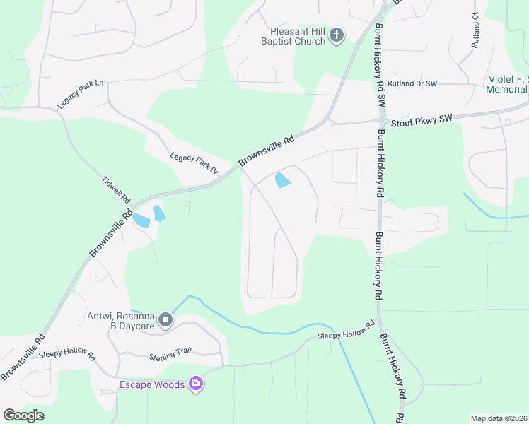 map of restaurants, bars, coffee shops, grocery stores, and more near 190 Bramlett Way in Powder Springs
