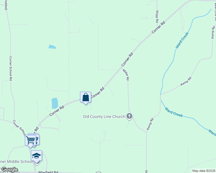 map of restaurants, bars, coffee shops, grocery stores, and more near 2898 Corner Road in Warrior