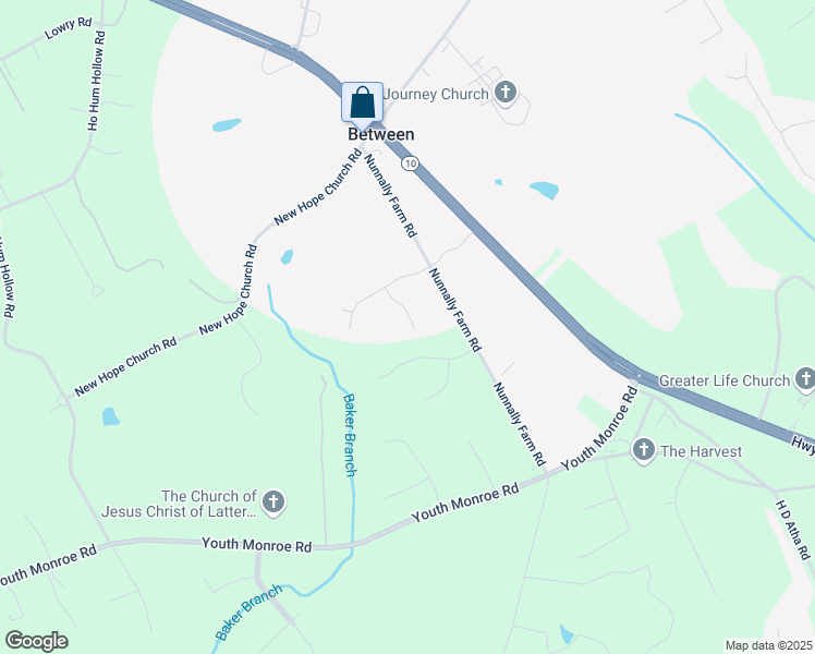 map of restaurants, bars, coffee shops, grocery stores, and more near 206 Belmont Drive in Monroe