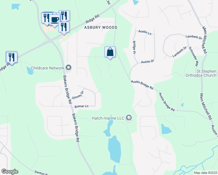 map of restaurants, bars, coffee shops, grocery stores, and more near 114 Blake Cove in Douglasville