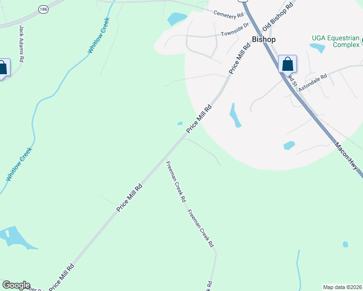 map of restaurants, bars, coffee shops, grocery stores, and more near 5130 Price Mill Road in Bishop